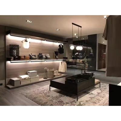 China Modern Simple Furniture Aluminum Pole System Plywood Walk In Closet Home Bedroom Wardrobe for sale