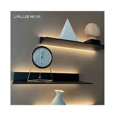 China Fashionable And Popular Modern Custom Home L Shaped Light LED Panel Decoration Wall Furniture Hanging Wall Layer Board for sale