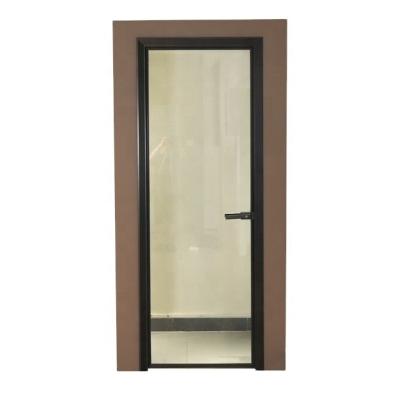 China Modern Luxury Aluminum Revolve View Pivot Doors Modern Glass Entrance Design Sliding Door for sale