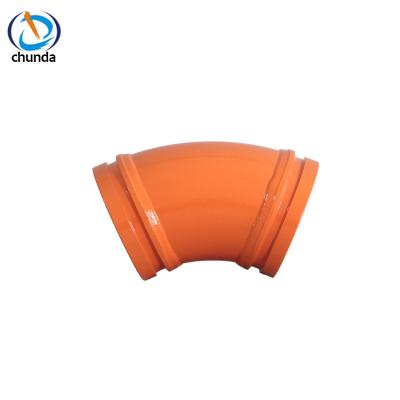 China Everdigm Workshop Machinery Repairs 90 Degree Concrete Pump Pipe Fitting Elbow DN125 R275 SK Casting Twin Wall Elbow for sale