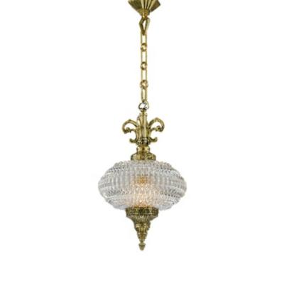 China American single main line gold chandelier import porcelain pendant light goods retro mini artistic creative lamp glass ball INS light bar for sale