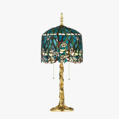 China The modern European style Tiffany style of leaded glass table lamp restaurant hotel home decoration lamps for sale