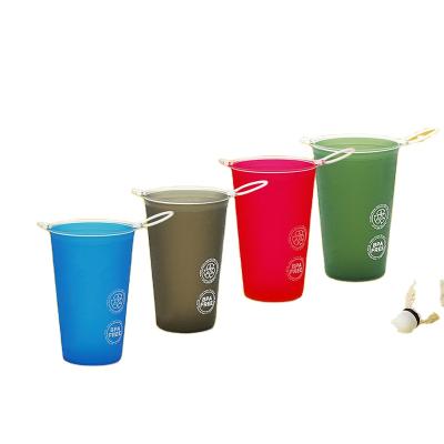 China Convenient High Quality Disposable Folding PU Water Cup Folding Cup For Travel for sale