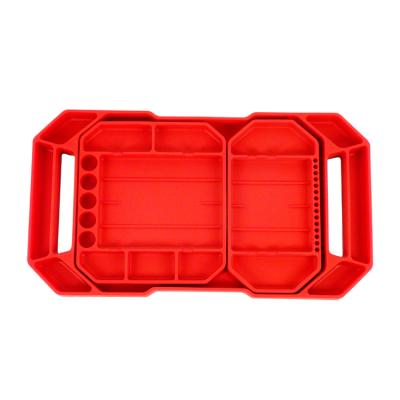 China Silicone 3PC Truck Tool Box Tool Tray Kits Flexible Tool Organizer Anti-Static Collecting Silicone Box Non-Slip Car Anti-Slip Tool Box for sale