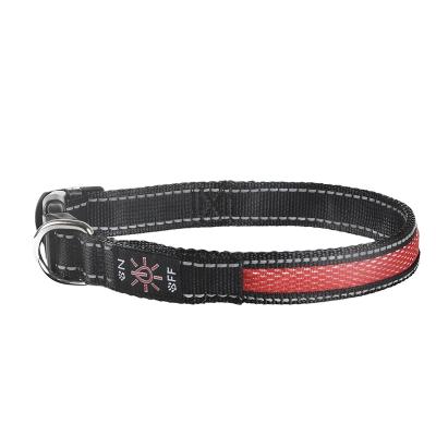 China DETACHED Flashing Led Usb Rechargeable Dog Collar for sale