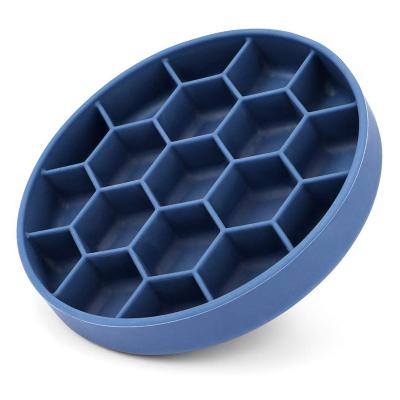 China Dogs Wholesale Lightweight Silicone Slow Feeder Bowl , Luxury Dog Bowls With Eco - Friendly Suction Cup Holder for sale