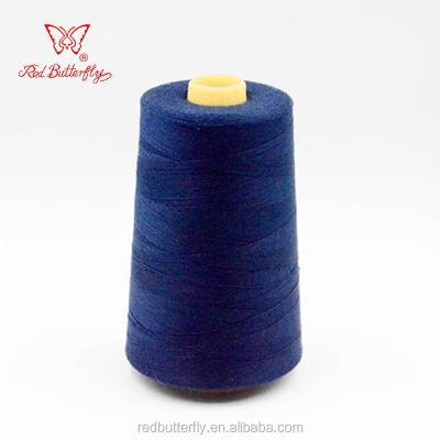 China Low Shrinkage 40/2 Dark Blue 100% Polyester 5000Y Seam Yarn for sale