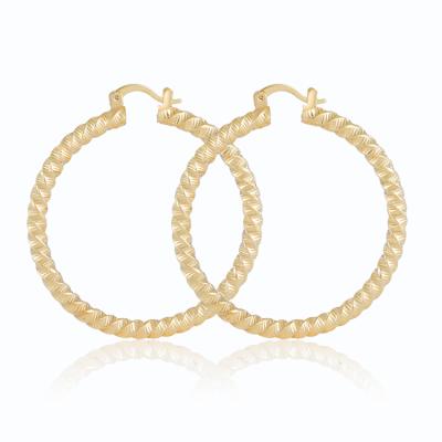 China CLASSIC Trendy Cross Hoop Earrings Gold 2019 Large Thick Circle Hoop Earrings For Women for sale