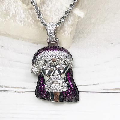 China Custom Hiphop Jesus Pendant Silver Color Platinum Plated Charm Jewelry Cheap Price Hip Hop Pendant for sale