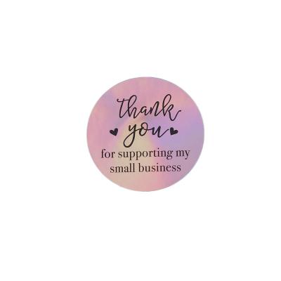 China Other custom round Clear Logo Vinyl Label Printing Custom stickers labelsthank you 2