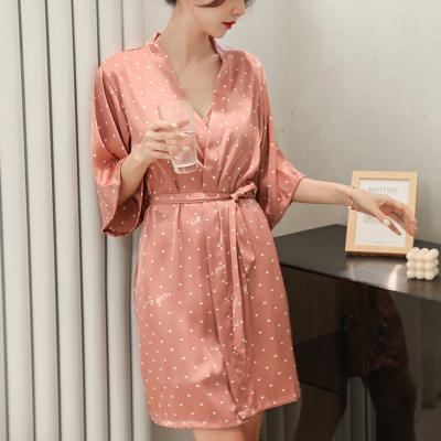 China Dropshipping QUICK DRY Long Robe V-Neck Nightgown Home Clothing Sets Wholesale Woman Pajamas for sale