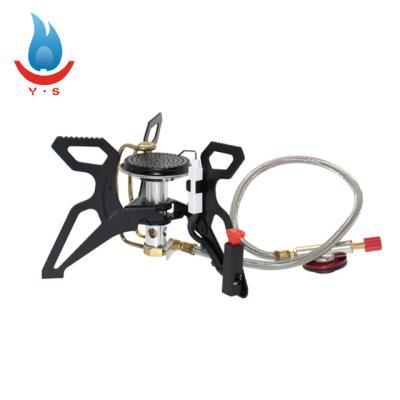 China Mini Lightweight Hiking Camping Gas Outdoor Burner Gas Stove Portable Collapsible Folding Camping Gas Stove for sale