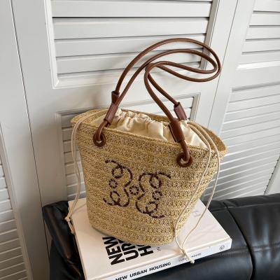 China Fasion Straw bag women's summer 2022 new trendy fashion retro tote bag texture niche tote bag for sale