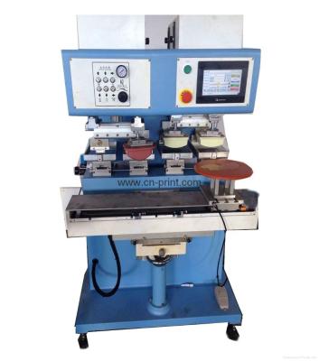 China Factory PLC 4 Color Ink Well Pad Open Pad Printing Machine With Independent Pad for sale