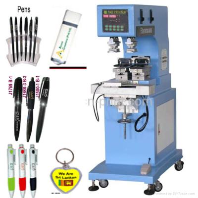 China 2016 New Design Machine Repair Shops Automatic 2 Color Nail Art Pad Printer LC-PM2-200 with Shuttle for Glasses, Sunglasses Box, Bucket, Food Box for sale