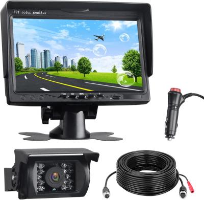 China 2 Year Warranty Waterproof Backup Camera System with 7inch LCD CMOS Monitor Backup Camera 15m Extension Cable for Cars/Trailer/Van/Jeep/SUV for sale