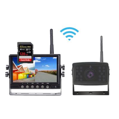 China 2021 2021 Digital Radios Truck Rearview Camera System Waterproof Quad Monitor Rear View 1ch 2ch 4ch 7inch 2.4G Wireless Backup System for sale