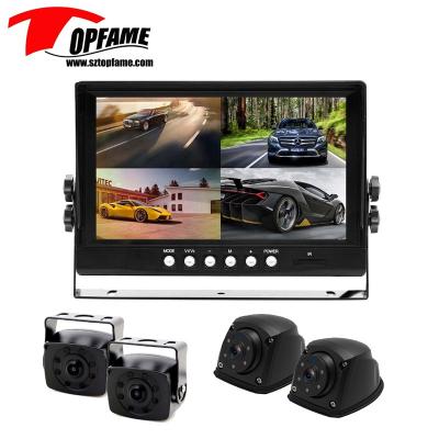 China Rear view system with latest 9inch 4 split display screen, IP69 waterproof wide view camera ideal for heavy duty truck/van/etc LCD monitor. 9INCH for sale