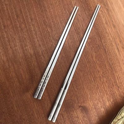 China Minimalist Metal Chopsticks Chopstick Set Gift Stainless Steel Gold Custom Kids Green Shorts For Sale Korean Flat Titanium 304 Engraved Wide for sale