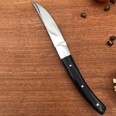 China Disposable Steak Knife Stainless Steel Zebra Handle Kitchen Forged Box Putty Damascus True Set India Premium Knives Manufacturer for sale