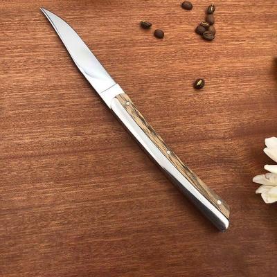 China Disposable Custom Steak Knife Commercial Luxury Decorative Metal Folding Black Putty Modern Heavy Private Label Pizza Sets Japan for sale