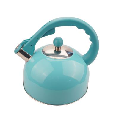 China Stocked Stainless Steel Kettle Whistling Tea Kettles Whistling Made In Automatic Switch Handle Camping 3L Boiling Water Health for sale