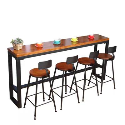 China Modern Design Adjustable Bar Metal (Height) (SP-AT136) Wooden Table Bar Furniture Used For Bistros for sale