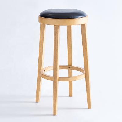 China High modern leather modern solid round villa hotel cafe stools chair PU style bar stool (SP-BS286) for sale