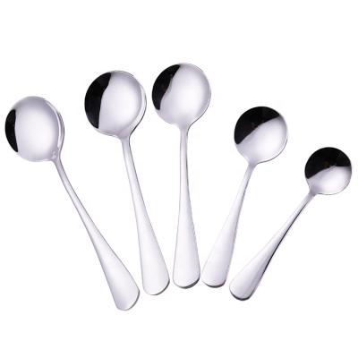 China Sustainable Modern Style Stainless Steel Round Table Spoon With Good Quality for sale