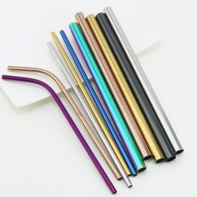 China Amazon Viable Hot Sale Factory Customized Straw Stainless Steel 304 Metal Straw Set 2 Buyers Bar Cafe for sale