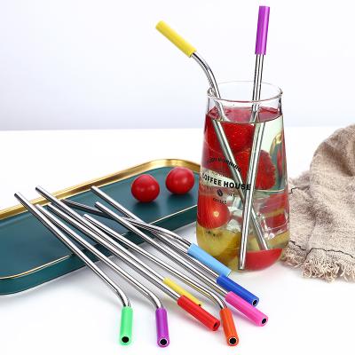 China Sustainable Hot Sale Eco-friendly Reusable Metal Drinking Straw Stainless Steel Straw With Cleaning Brush for sale