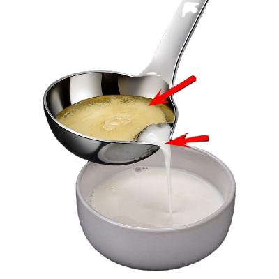 China New Amazon Petroleum Soup Pocket Spoon Oil Filter Spoon Stainless Steel Viable Separation Soup Pocket For Kitchen for sale