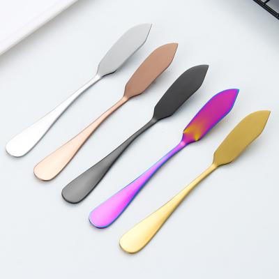 China Viable Hot Selling Mini Knife Cheese Dessert Knifes Butter Spreader Stainless Steel Butter Knife for sale