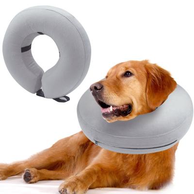 China Gray Inflatable Comfortable Comfortable Inflatable Collar Dog Pet Protective Collar For Sale for sale