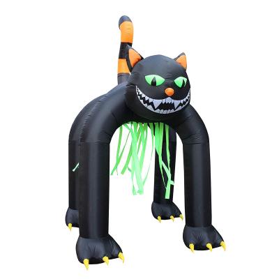 China Indoor/Outdoor Inflatable Halloween Cat Arch Inflatable Entrance Arch For Decoration for sale