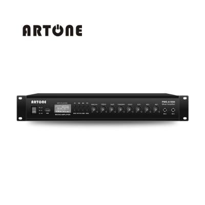 China Aluminum Front Panel Design Series PMS-A1080 Series MP3 Mixer High Temperature Slim Commercial Amplifier with USB for sale