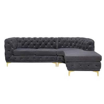 China Other Sofas L Shape Factory Direct Sales Living Room Sofa Set Furniture Velvet Fabric Sofa Set Product for sale