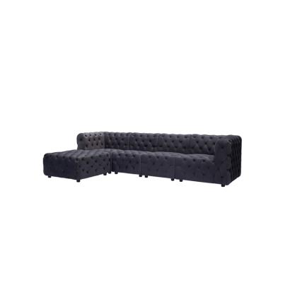 China New Fabric Loveseat Convertible Antique Furniture Professional Living Room Sectional Elastic Webbing Sofa for sale