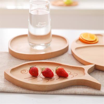 China Wholesale Exquisite Wooden Tray Kids Eco-friendly Board Wooden Food Tray for sale