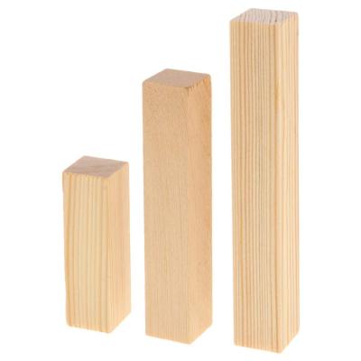 China 25 Pack Unfinished Basswood Construction Toy Natural Texture Carving Blocks Kit Wooden Blocks Set for sale