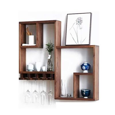 China Adjustable Concise Wood Storage Rack Multi-Functional (Height) Farmhouse Style Shelf With for sale