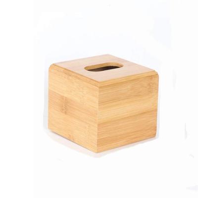 China Excellent art simple elegant Europe design unpaint wooden magic tissue box for sale