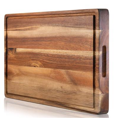 China Hot Disposable Serving Wood Board Family Uses High Quality Rectangular Acacia Wood Cutting Board Custom Made for sale