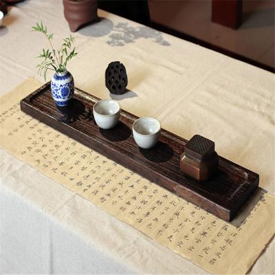 China Eco-friendly Personality Solid Wood Tea Tray Tea Tray Long Wooden Tray for sale