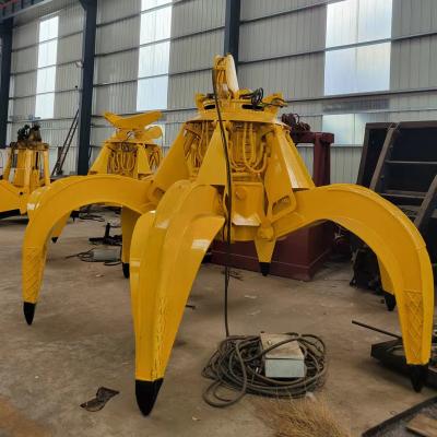 China Ports 2023 New Listing Spinning Grapples For 20ton Hydraulic Multi Disc Grab for sale