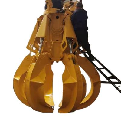 China Ports Factory Direct Selling Excavator Mini Spin Grapple Hydraulic Multi Disc Grab for sale