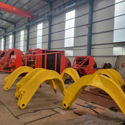 China Ports Factory Direct Selling Mini Excavator Grapple Four Rope Grab For Waste Handling for sale