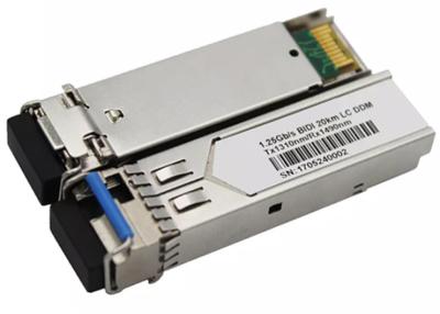 China Bidi LC 20km 1.25g SFP Module , 1310 / 1490nm SFP Optical Transceiver DDM for sale