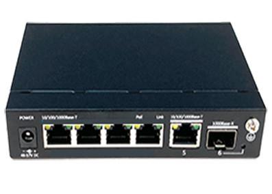 China POE Switch 4-Port Gigabit PoE+ 1-Port Gigabit RJ45 + 1-Port Gigabit SFP Ethernet Switch for sale