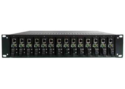 China FCC Rack Mount Media Converter Chassis 2U 14 Slots for sale